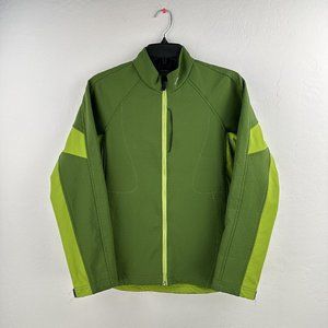 Brooks Jacket Womens Small Green Shelter Tech Zip Up‎ Running Walking Outdoor